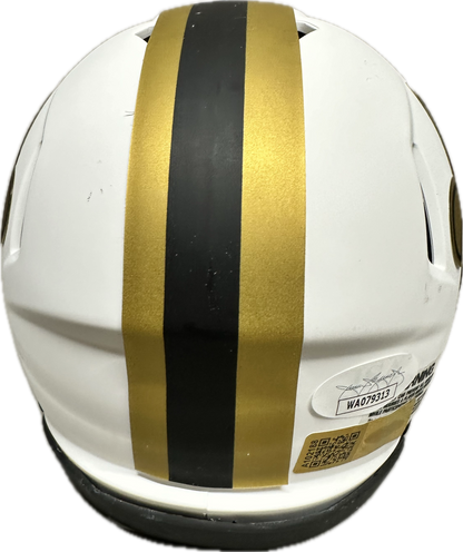 Tre'Quan Smith  New Orleans Signed Lunar Mini Football Helmet (JSA)