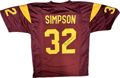 O.J. Simpson Custom Autographed Football Jersey (JSA)
