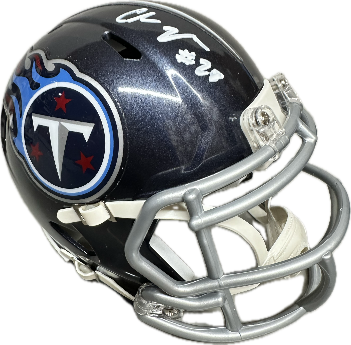 Chris Johnson Tennessee Home Signed Mini Football Helmet (PIA)
