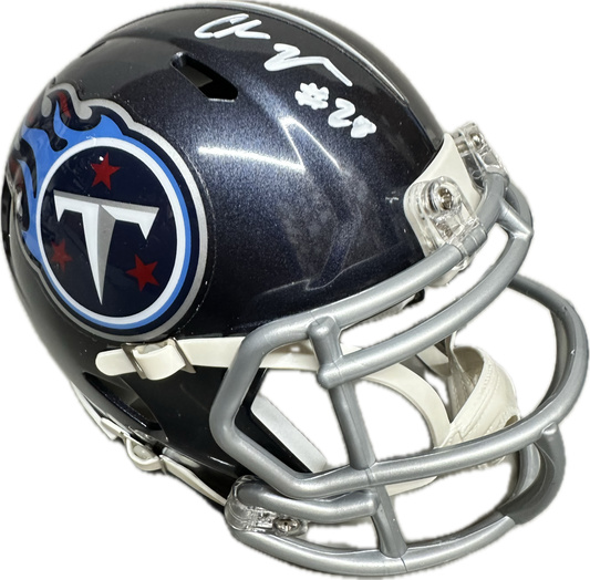 Chris Johnson Tennessee Home Signed Mini Football Helmet (PIA)