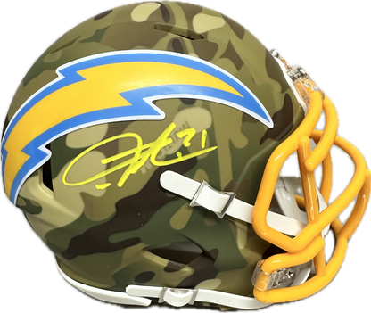 LaDainian Tomlinson Los Angeles Salute To Service Signed Mini Football Helmet (JSA)