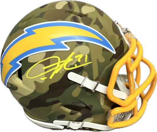 LaDainian Tomlinson Los Angeles Salute To Service Signed Mini Football Helmet (JSA)