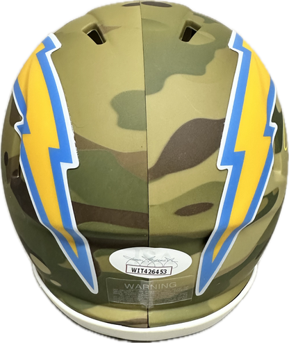 LaDainian Tomlinson Los Angeles Salute To Service Signed Mini Football Helmet (JSA)