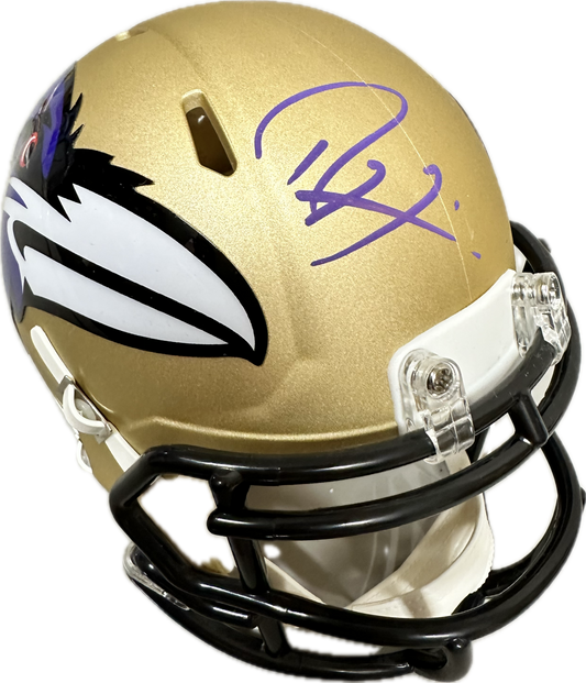 Ray Lewis Baltimore AMP Signed Mini Football Helmet (JSA)
