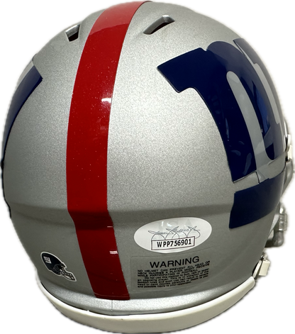 Jeremy Shockey New York AMP Mini Football Helmet (JSA)