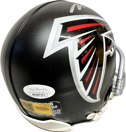 Michael Vick Home Falcons Signed Mini Football Helmet (JSA)