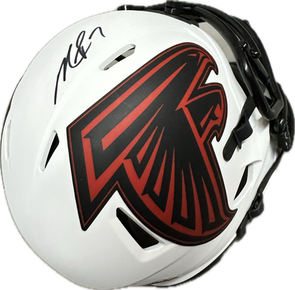 Michael Vick Home Falcons Lunar Signed Mini Football Helmet (JSA)