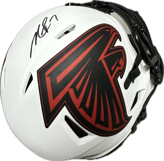 Michael Vick Home Falcons Lunar Signed Mini Football Helmet (JSA)