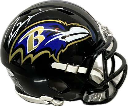 Ray Lewis Baltimore Black Speed Mini Football Helmet (JSA)