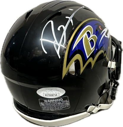 Ray Lewis Baltimore Black Speed Mini Football Helmet (JSA)