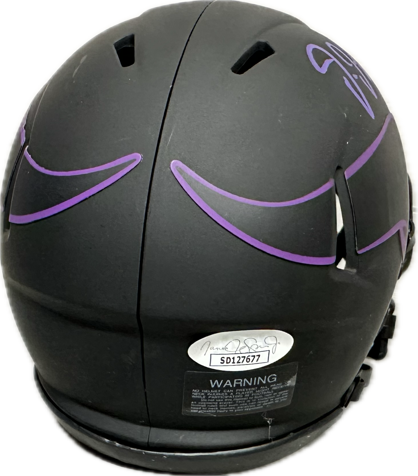 Justin Jefferson Minnesota Eclipse Mini Football Helmet (JSA)