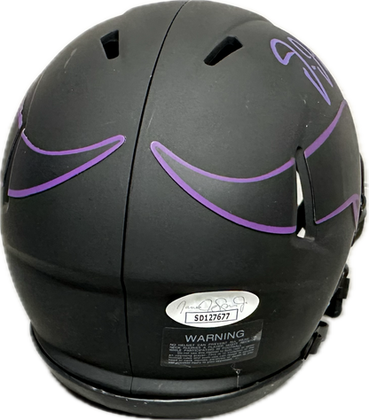 Justin Jefferson Minnesota Eclipse Mini Football Helmet (JSA)