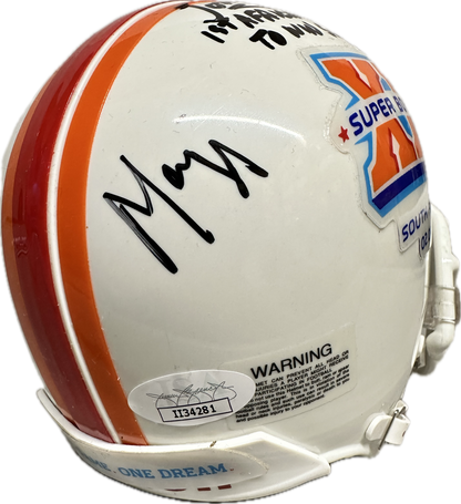 Tony Dungy "First" Inscription/ Marvin Harrison Signed  Super Bowl XLI Signed Mini Football Helmet (JSA)