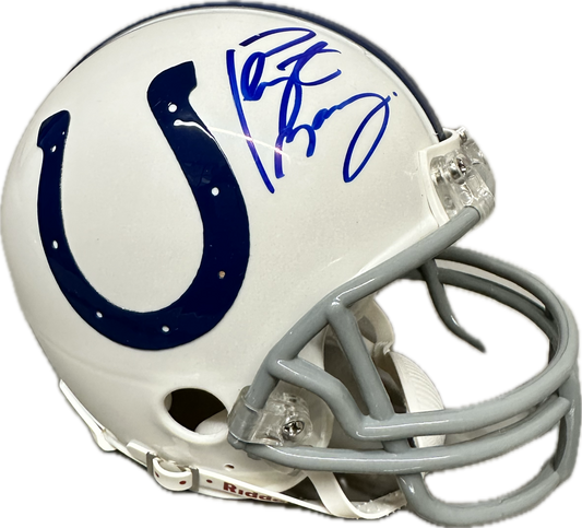 Peyton Manning Indianapolis  White Mini Football Helmet (PSA)