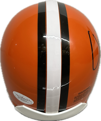 Jim Brown "HOF 71" Cleveland Orange Signed Mini Football Helmet (JSA)