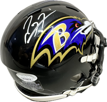 Ray Lewis Baltimore Black Speed Mini Football Helmet (JSA)