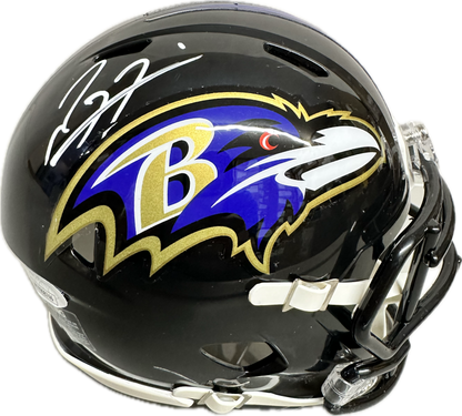 Ray Lewis Baltimore Black Speed Mini Football Helmet (JSA)