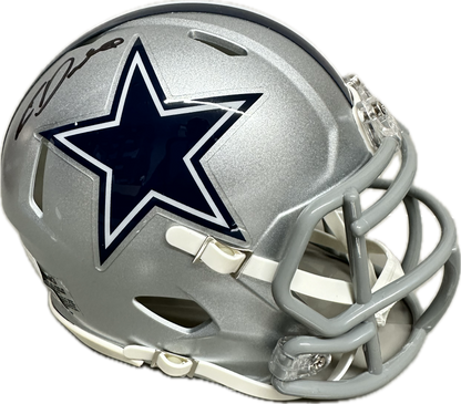 Rico Dowdle Dallas Signed Speed Grey Mini Football Helmet (JSA/PIA)