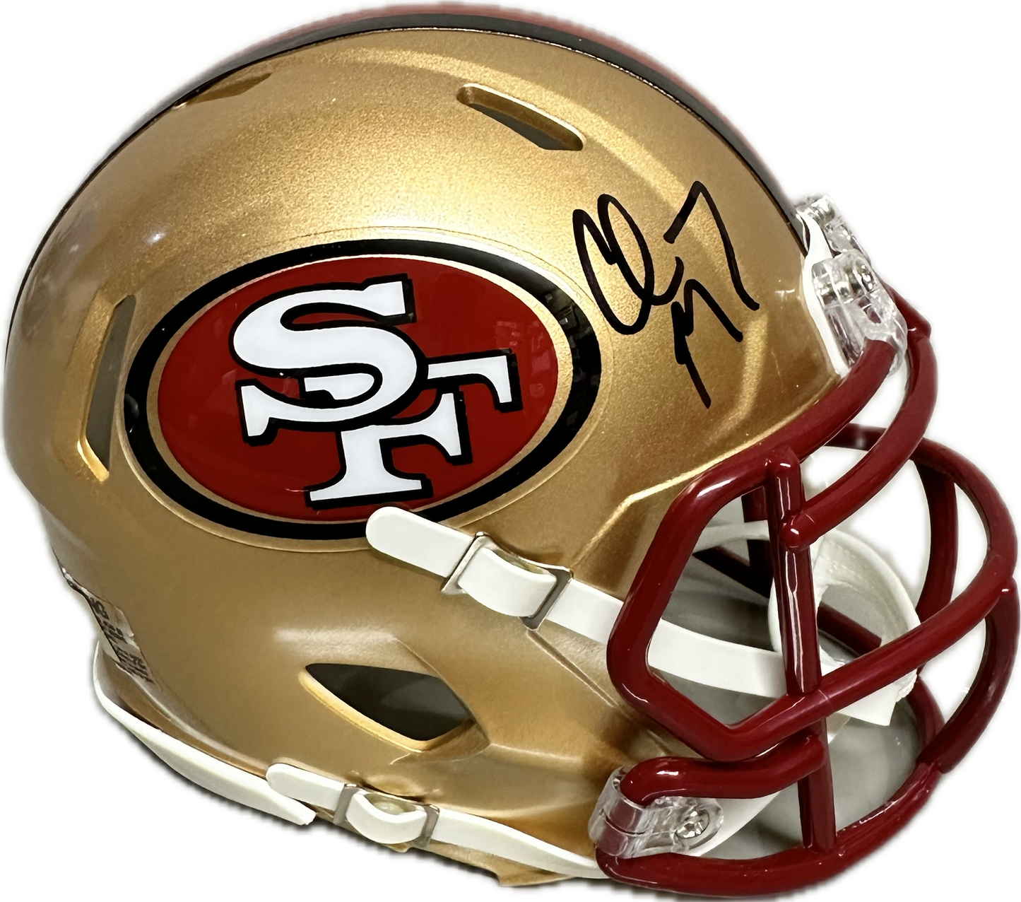 Christian McCaffrey San Francisco Signed Speed Mini Football Helmet (PIA)