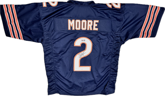 DJ Moore Signed Chicago Custom Home Autographed Football Jersey (PIA)