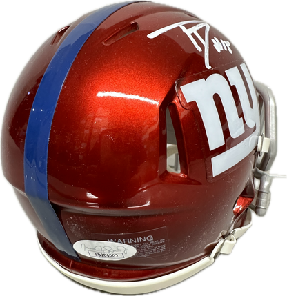 Tommy DeVito Signed New York Speed Home Mini Football Helmet (PIA)