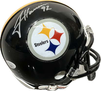 James Harrison Pittsburgh Black Signed Mini Football Helmet (JSA)