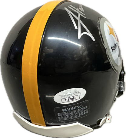 James Harrison Pittsburgh Black Signed Mini Football Helmet (JSA)
