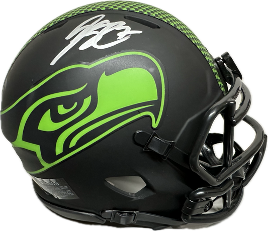 Jaxon Smith Njgba Seattle Lime Green Signed Mini Football Helmet (PIA/JSA)