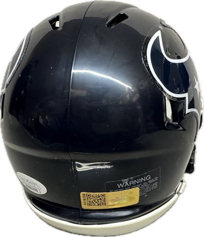 Nico Collins Houston Home Signed Mini Football Helmet (JSA)
