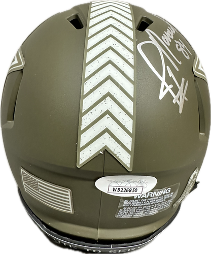 Jay Novacek Dallas Salute To Service Signed Mini Football Helmet (JSA/PIA)
