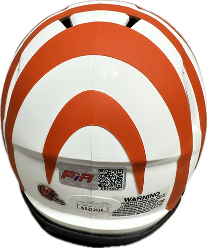 Joe Mixon Cincinnati Lunar Mini Football Helmet (PIA/JSA)WHo Dey