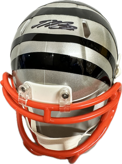 Joe Mixon Flash Cincinnati Grey Mini Football Helmet (PIA/JSA) Who Dey!!!