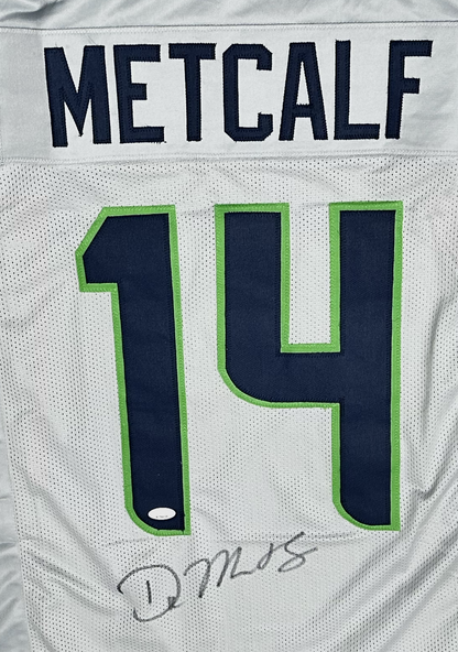 DK Metcalf Signed Seattle White Custom Jersey