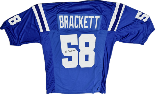 Gary Brackett Signed Custom Indianapolis Football Jersey (PIA/JSA)