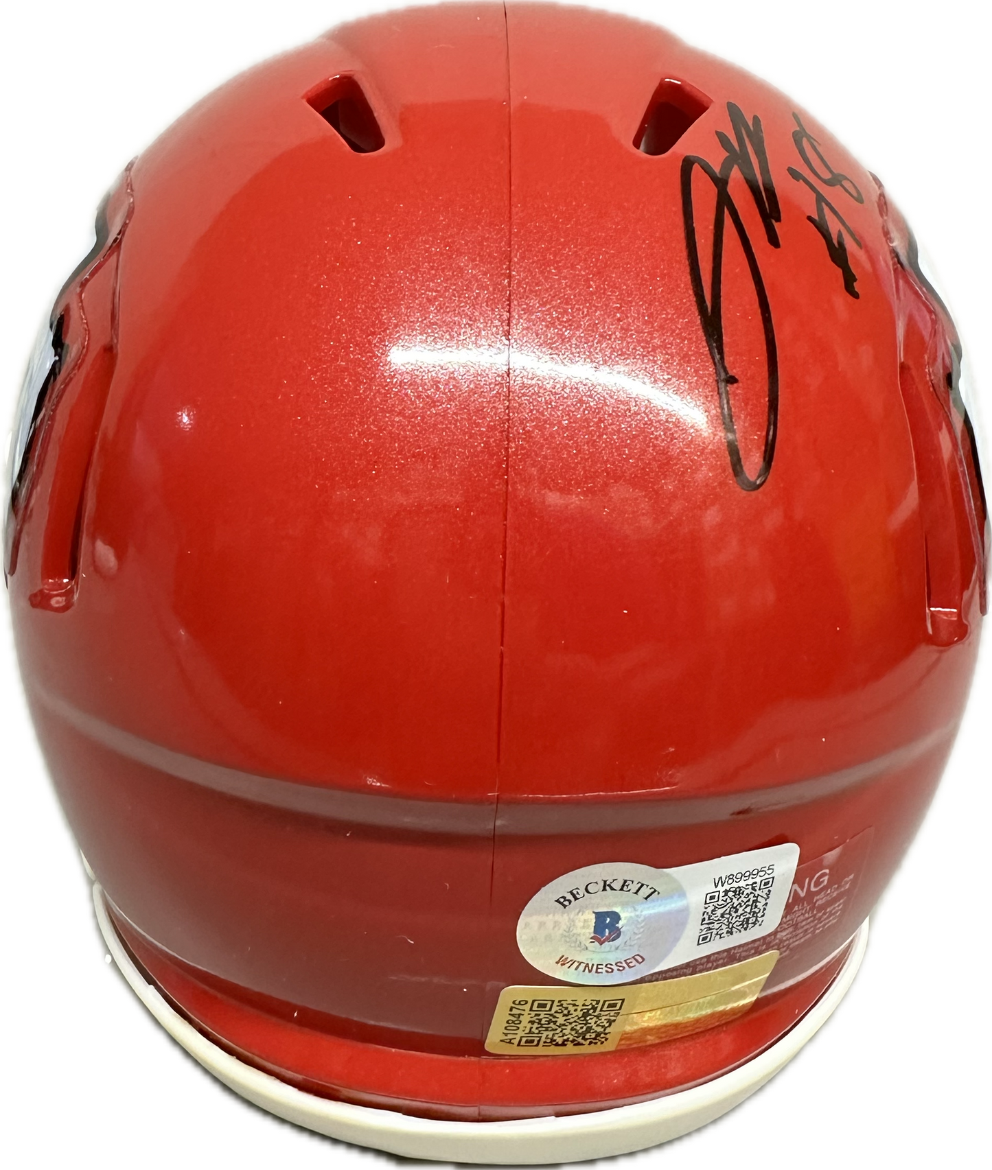 Justyn Ross Kansas City Red Mini Football Helmet (PIA)