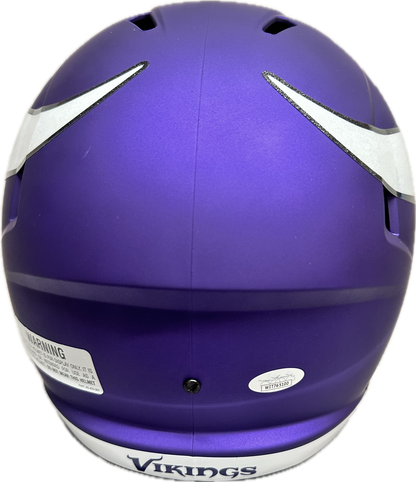Randy Moss Minnesota Purple Full Size Football Helmet (JSA)