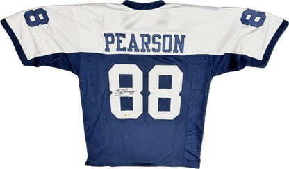 Drew Pearson Signed Custom Throwback Dallas Football Jersey (PIA/JSA)