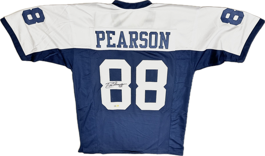 Drew Pearson Signed Custom Throwback Dallas Football Jersey (PIA/JSA)