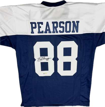 Drew Pearson Signed Custom Throwback Dallas Football Jersey (PIA/JSA)