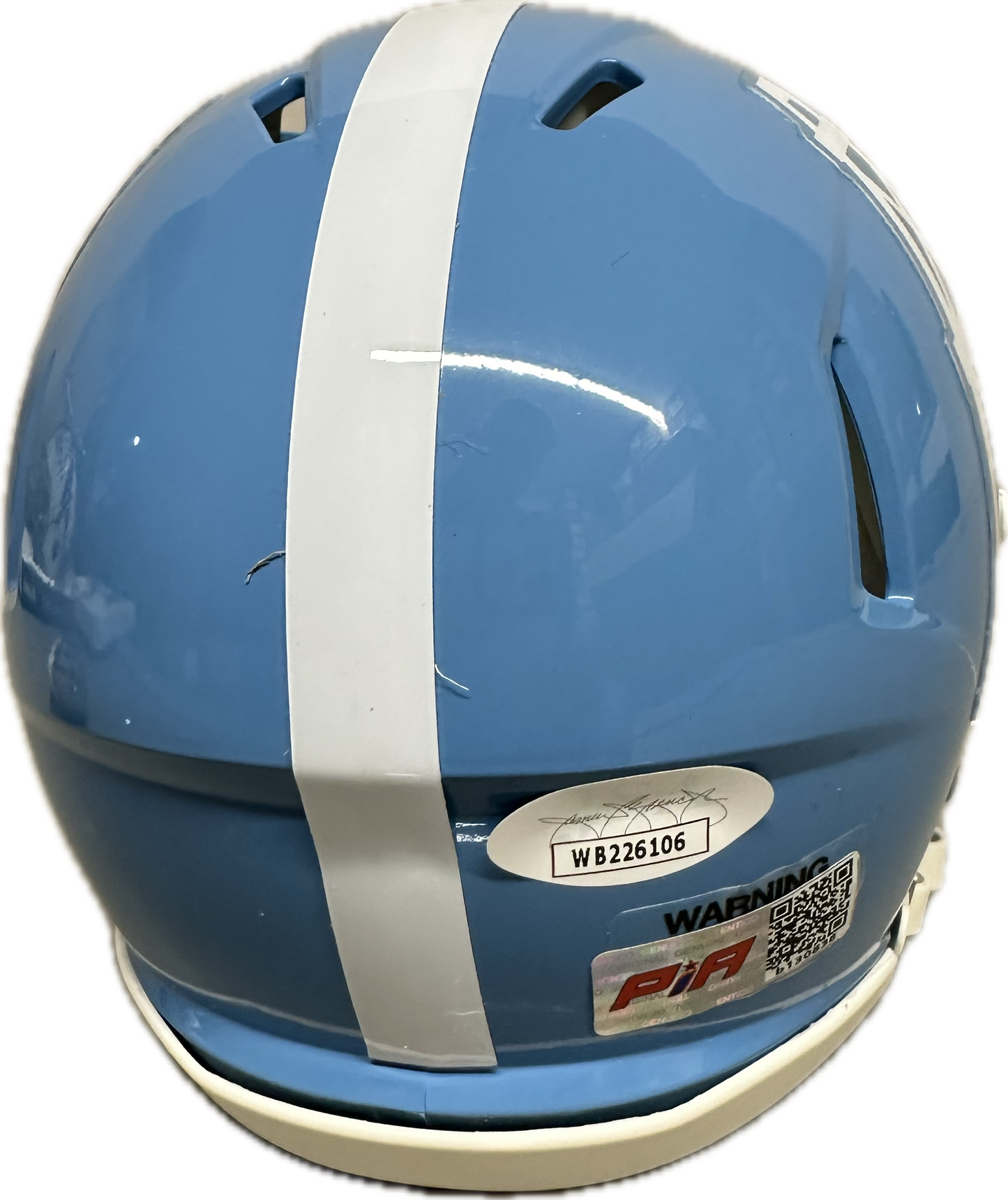 Warren Moon "HOF 06" Inscription Signed Mini Helmet Blue Houston Football Helmet (PIA/JSA)