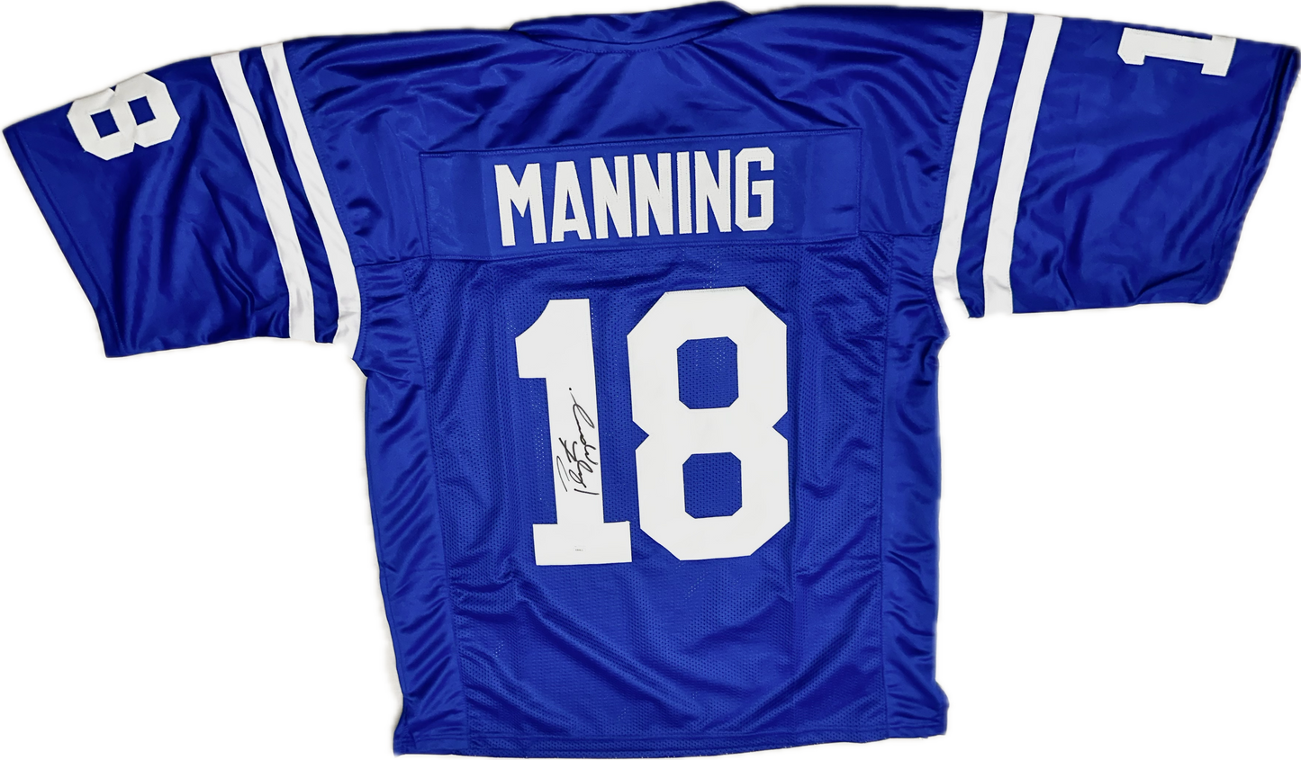 Peyton Manning Signed Custom Indianapolis Blue Football Jersey