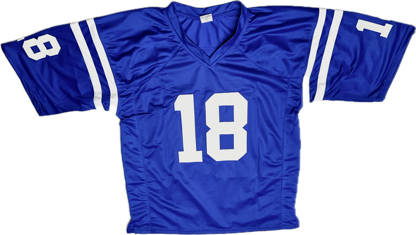 Peyton Manning Signed Custom Indianapolis Blue Football Jersey
