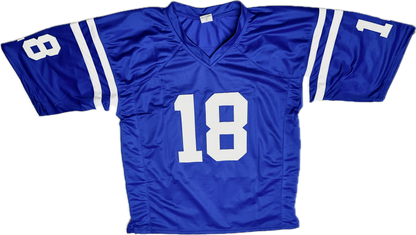 Peyton Manning Signed Custom Indianapolis Blue Football Jersey