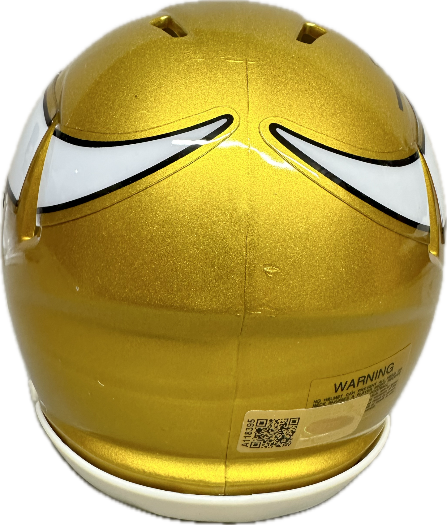 Jordan Addison Minnesota Flash Gold Signed Mini Football Helmet (PIA)