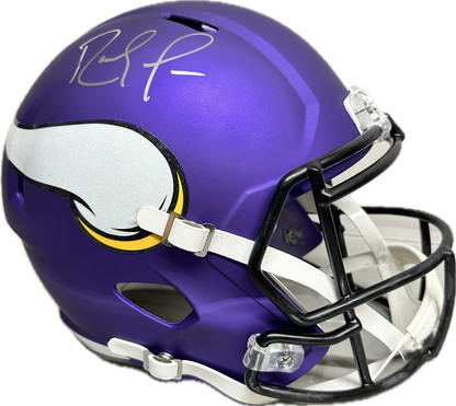 Randy Moss Minnesota Purple Full Size Football Helmet (JSA)