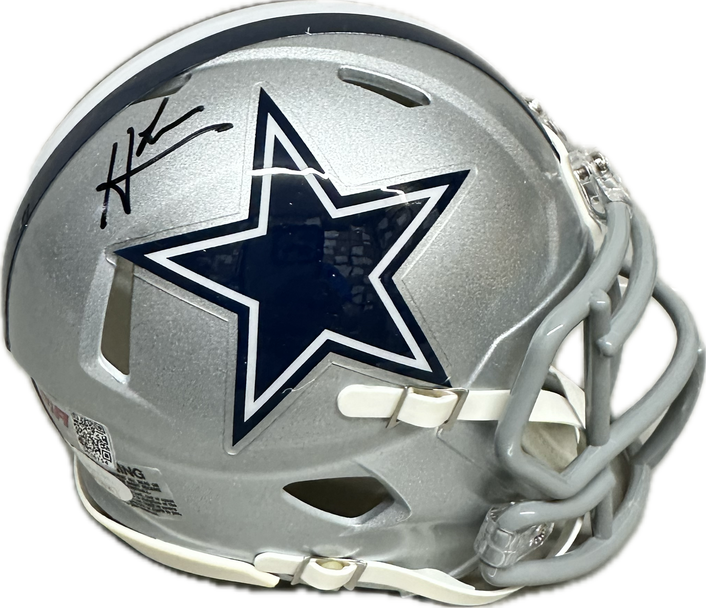 Hunter Luepke Dallas Signed Speed Mini Football Helmet (JSA/PIA)