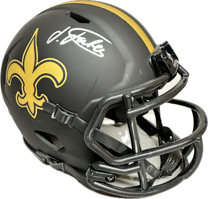 Isaiah Foskey New Orleans Ecsplise Signed Mini Football Helmet (PIA)