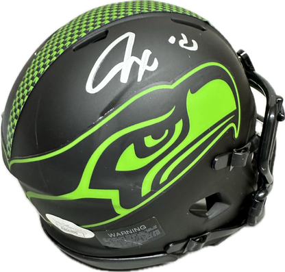 Jaxon Smith Njigba Seattle Eclipse Signed Mini Football Helmet (PIA/JSA)