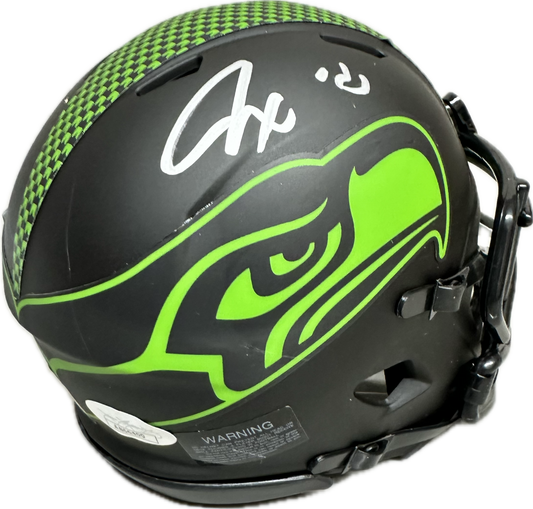 Jaxon Smith Njigba Seattle Eclipse Signed Mini Football Helmet (PIA/JSA)