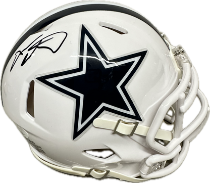 Dorance Armstrong White Dallas Signed Mini Football Helmet (JSA/PIA)
